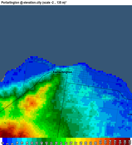 Portarlington elevation map