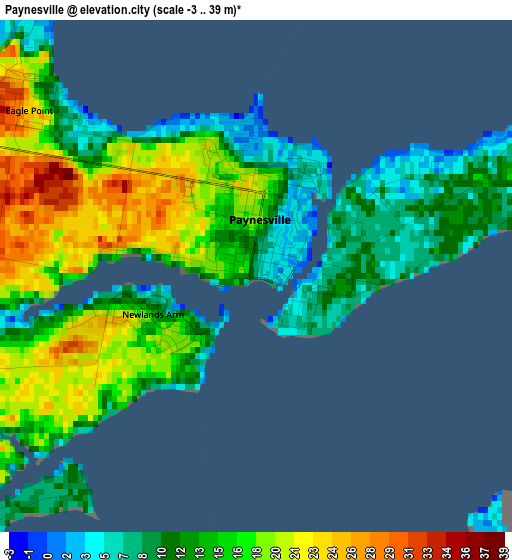 Paynesville elevation map