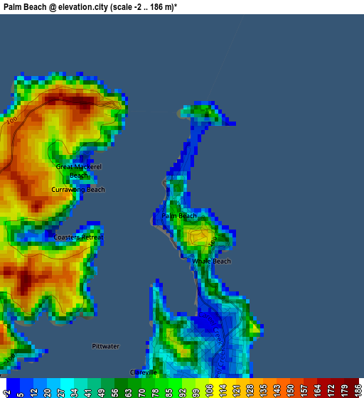 Palm Beach elevation map