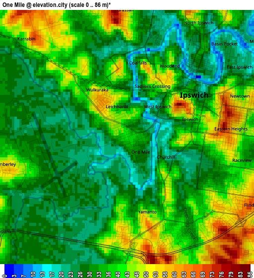 One Mile elevation map