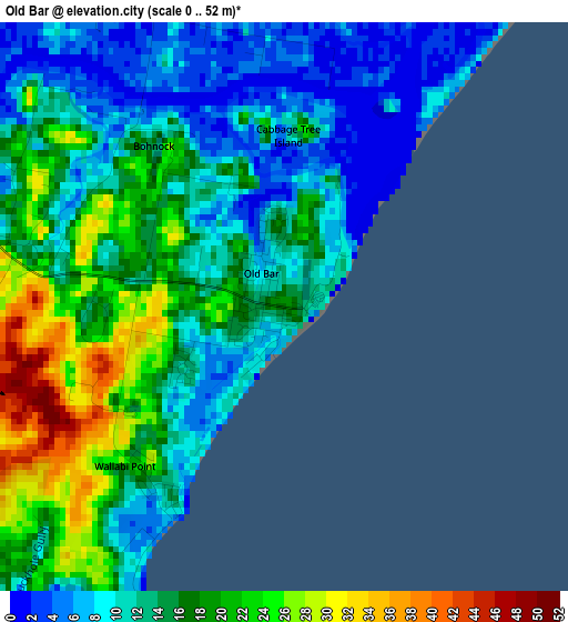 Old Bar elevation map