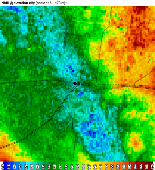 Nhill elevation map