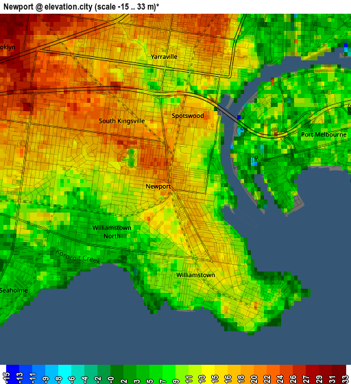 Newport elevation map