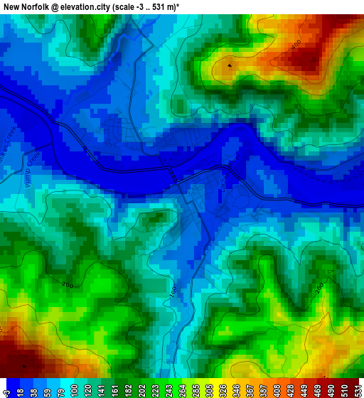 New Norfolk elevation map