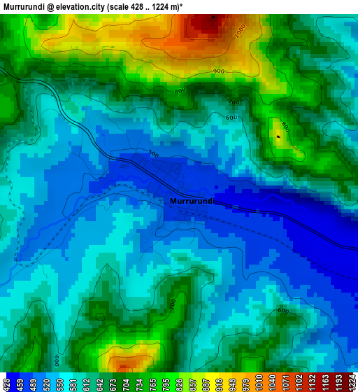 Murrurundi elevation map