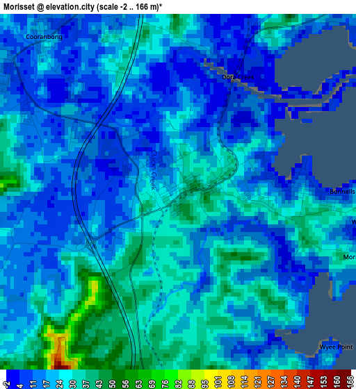 Morisset elevation map