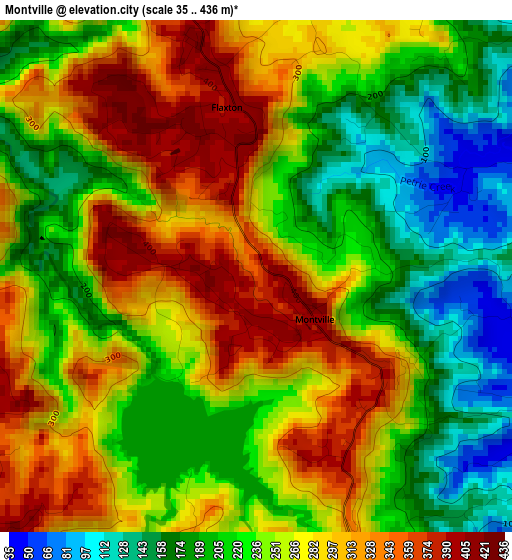 Montville elevation map