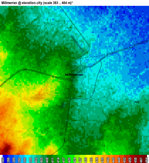 Millmerran elevation map