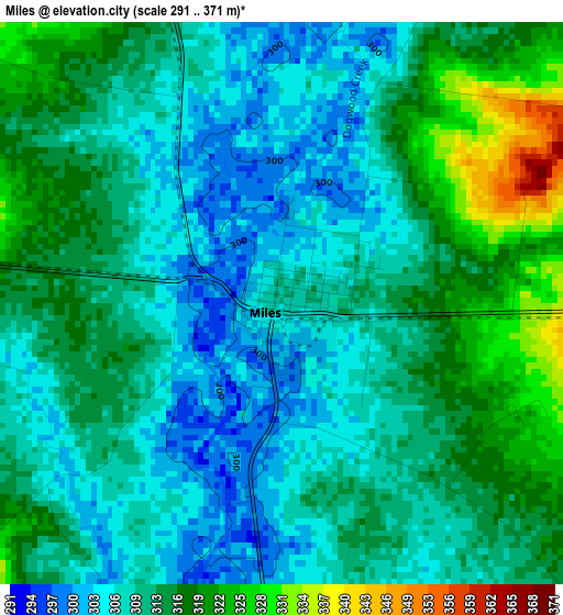 Miles elevation map