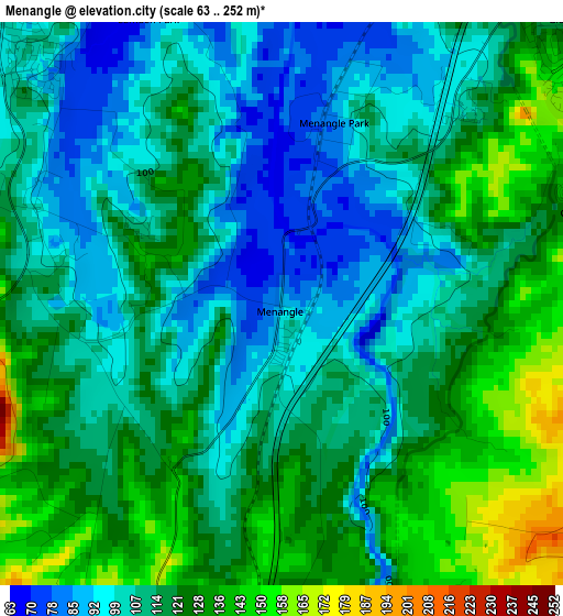 Menangle elevation map