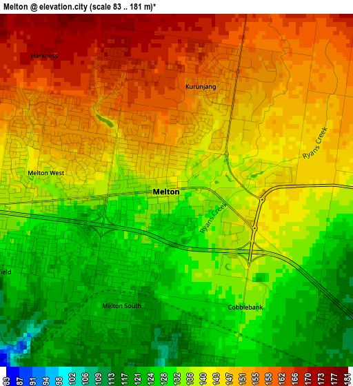 Melton elevation map