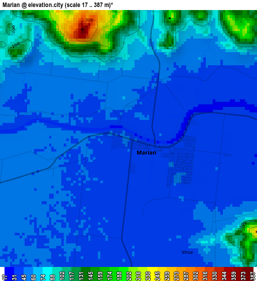 Marian elevation map