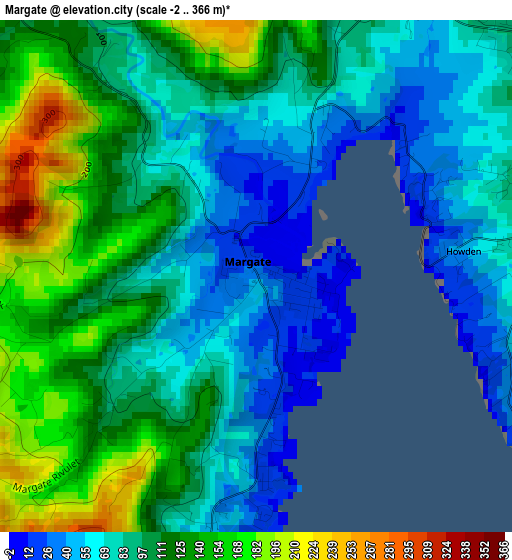 Margate elevation map