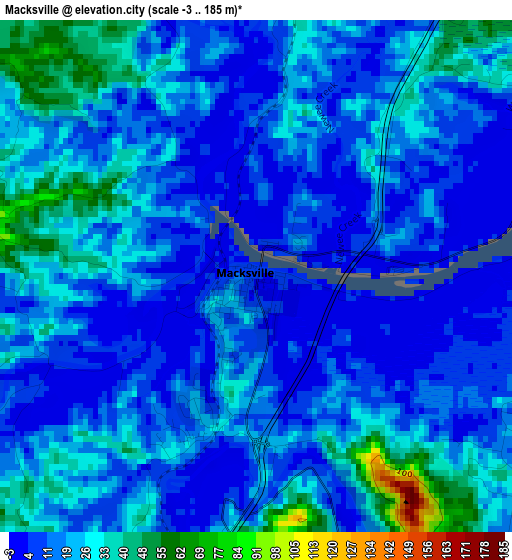 Macksville elevation map