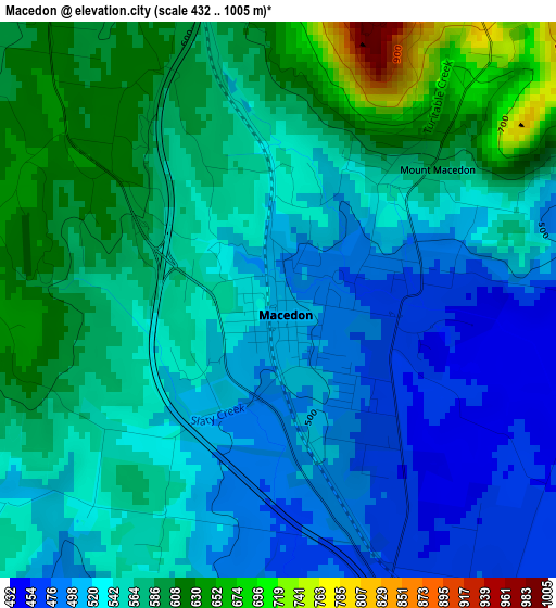 Macedon elevation map