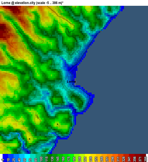 Lorne elevation map