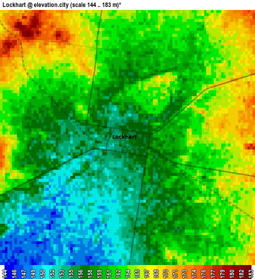 Lockhart elevation map