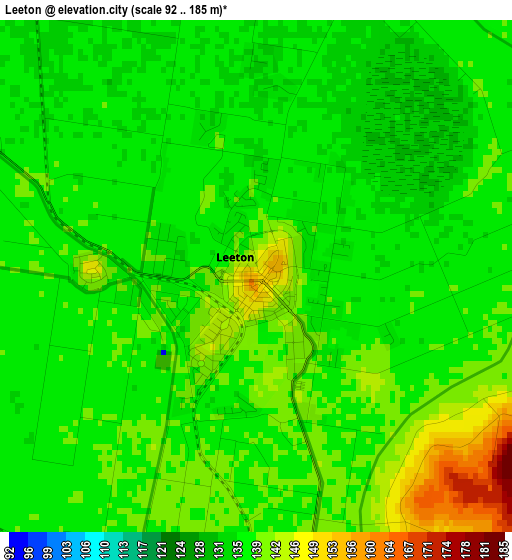 Leeton elevation map