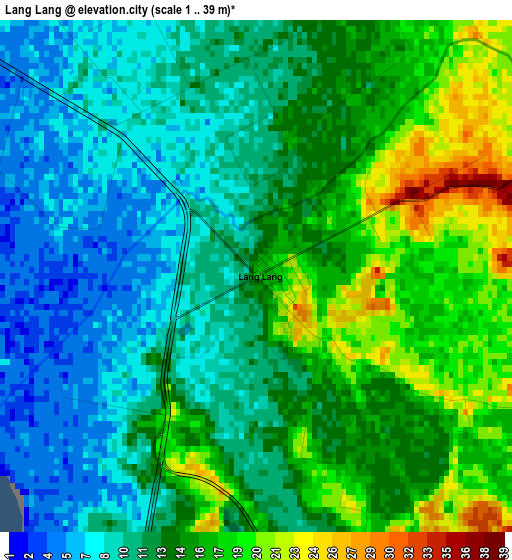 Lang Lang elevation map