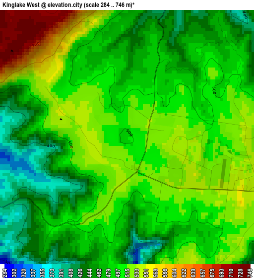 Kinglake West elevation map