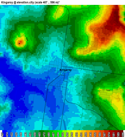 Kingaroy elevation map