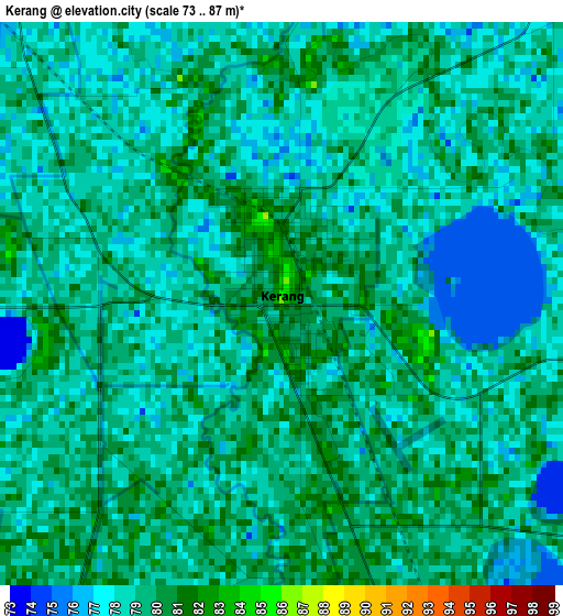 Kerang elevation map