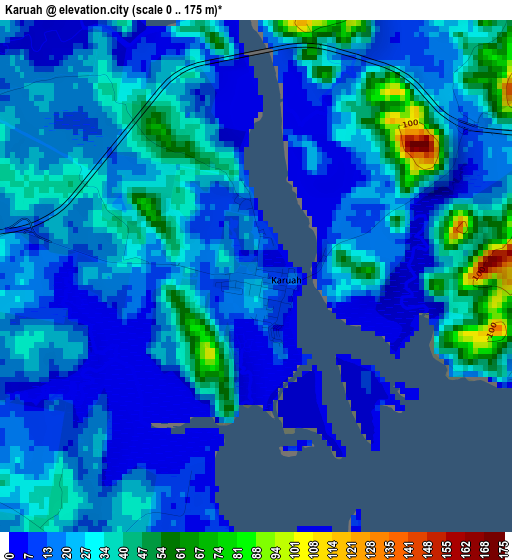 Karuah elevation map