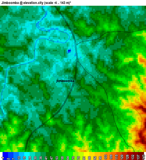 Jimboomba elevation map