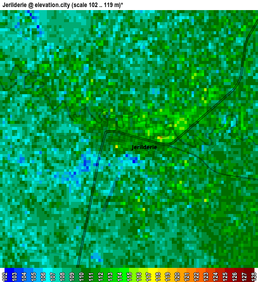 Jerilderie elevation map