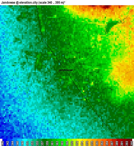 Jandowae elevation map