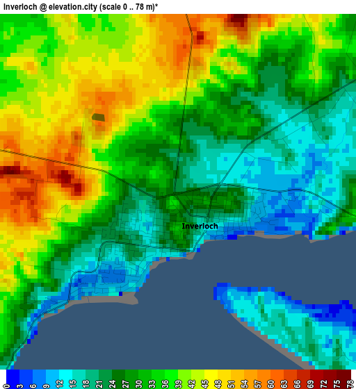 Inverloch elevation map