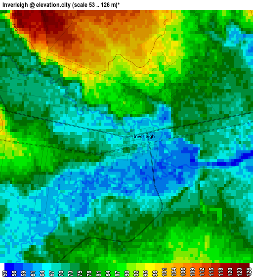 Inverleigh elevation map