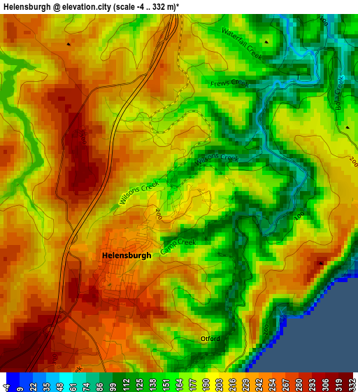 Helensburgh elevation map