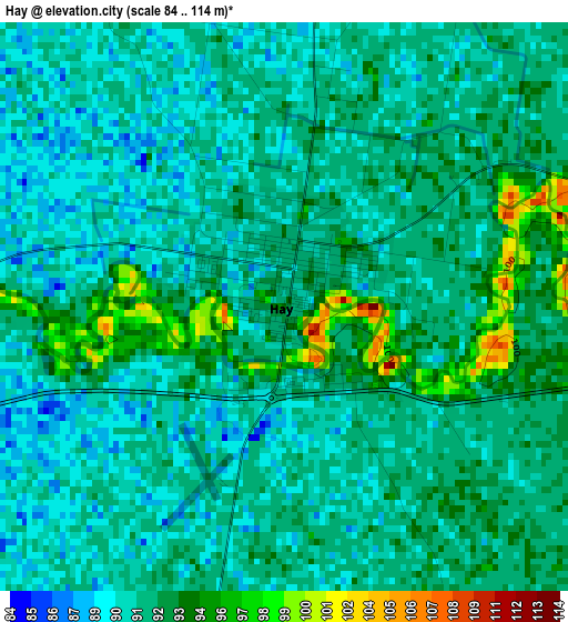 Hay elevation map