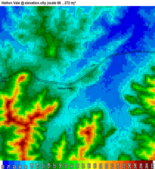 Hatton Vale elevation map