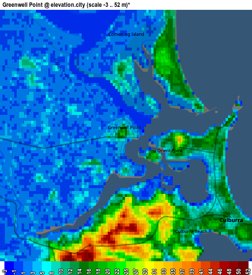 Greenwell Point elevation map