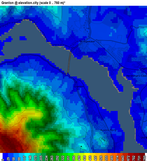 Granton elevation map