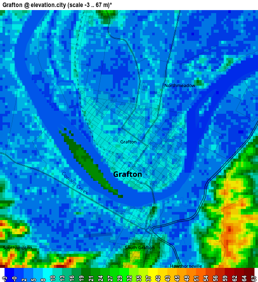 Grafton elevation map