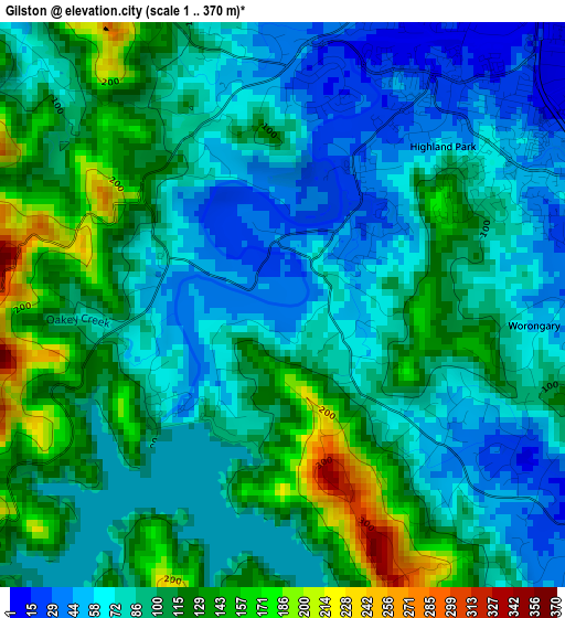 Gilston elevation map