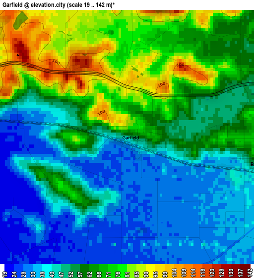 Garfield elevation map