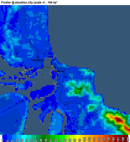 Forster elevation map