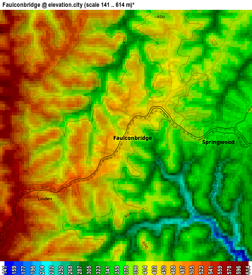 Faulconbridge elevation map