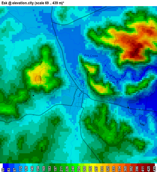 Esk elevation map