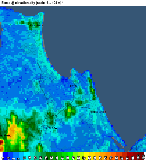 Eimeo elevation map