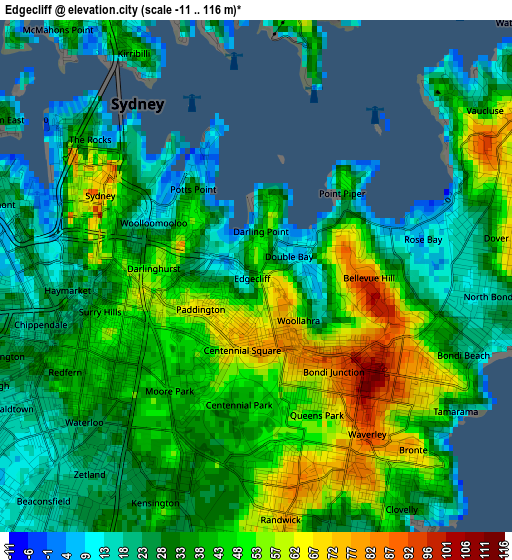 Edgecliff elevation map