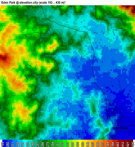 Eden Park elevation map