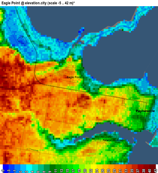 Eagle Point elevation map