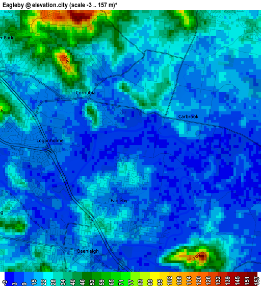 Eagleby elevation map