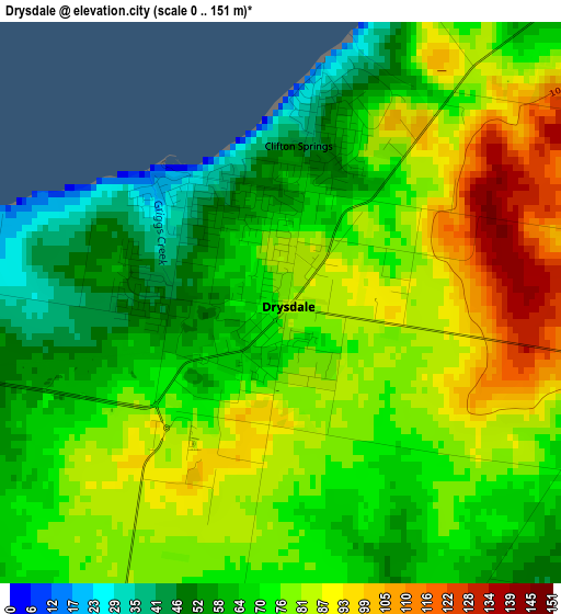 Drysdale elevation map