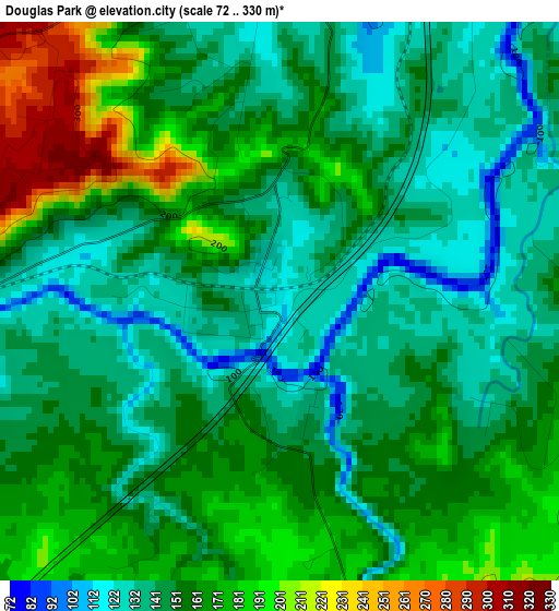 Douglas Park elevation map